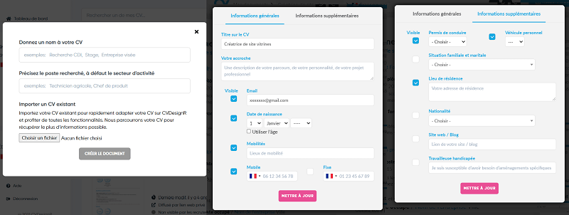 CVDesignR créer un CV gratuit